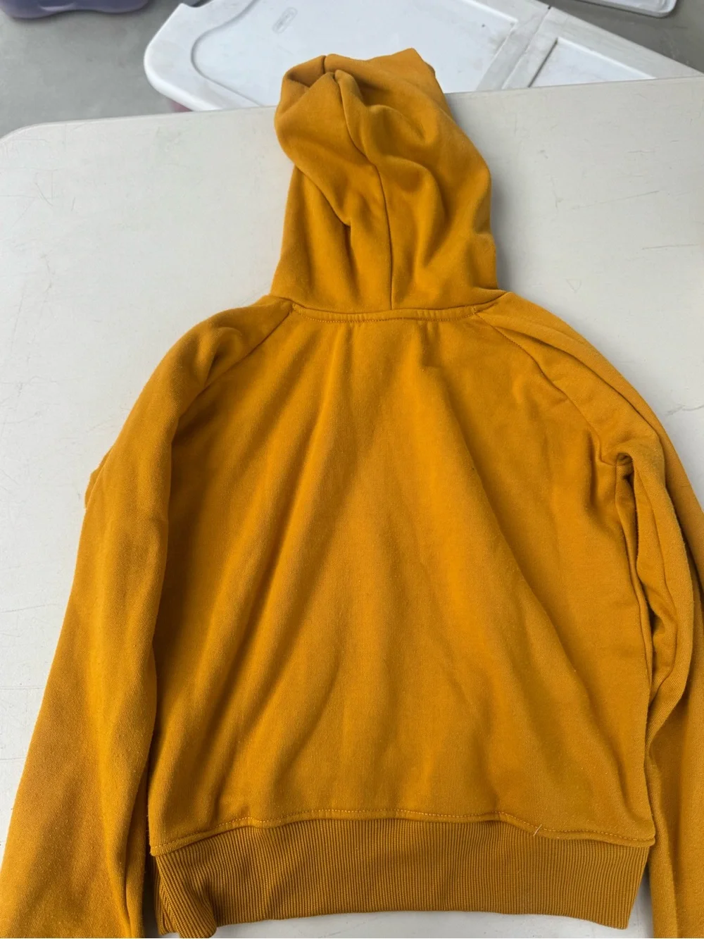 Nike Kids Mustard Yellow Sweatshirt Hoodie with White Swoosh